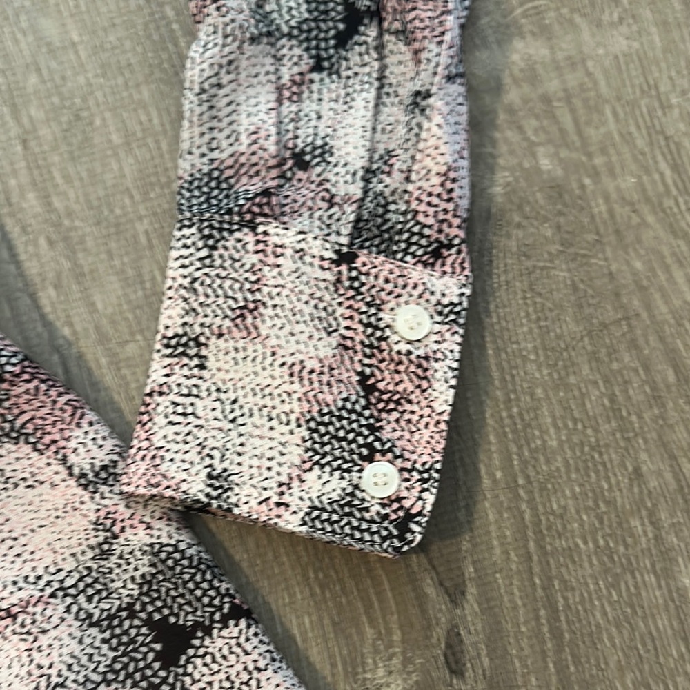 REISS Womens Sz 2 Alice Circle Printed Long Sleeve Shirt Belt Mini Casual‎ Dress - Picture 8 of 16